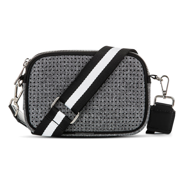 Double Zip Cross Body - Grey Neoprene