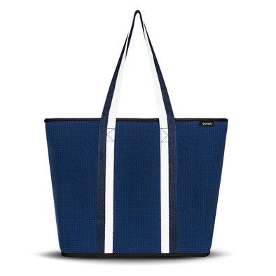 Explorer Zip Tote Navy Blue Punch Neoprene Bag