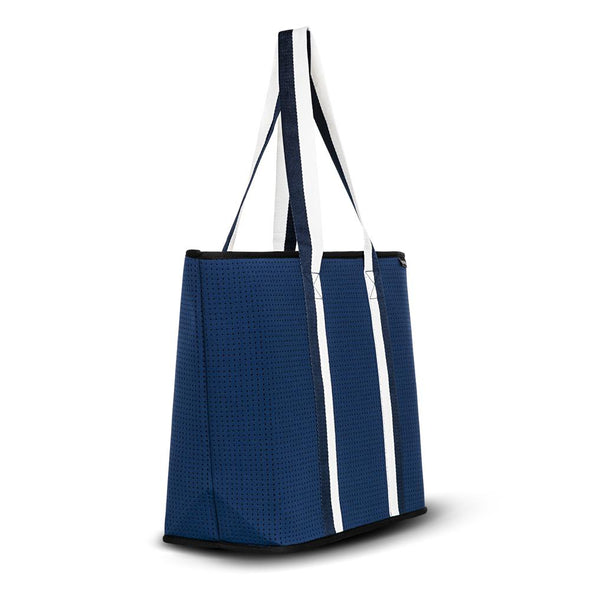 Explorer Zip Tote Navy Blue Punch Neoprene Bag