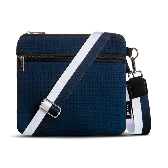 Navy Blue Neoprene Flat Walker Bag