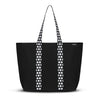 Punch Neoprene Explorer Zip Tote Bag - Black With White Spots