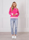 Bubble Gum Stripe Crew Sweater